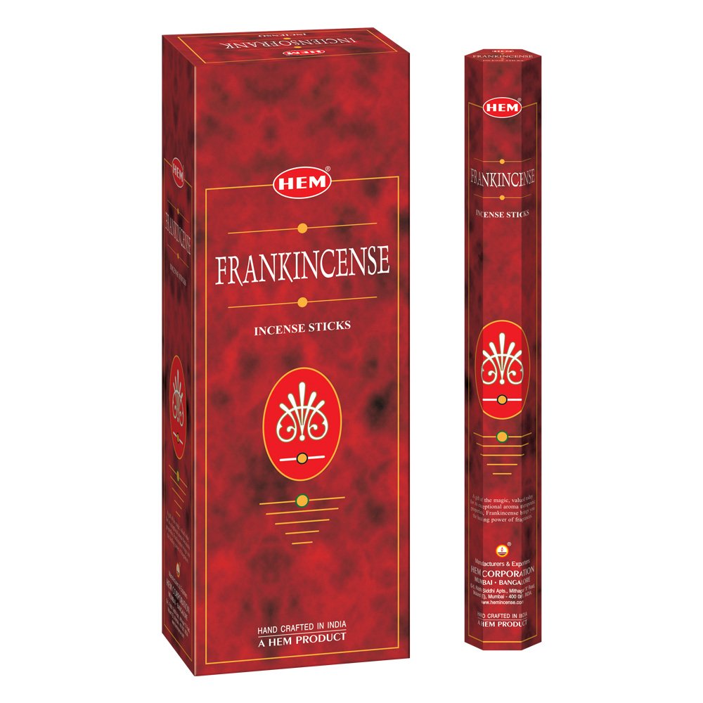 Frankincense - Box of Six 20 Sticks Tubes, 120 Sticks Total - HEM Incense From India