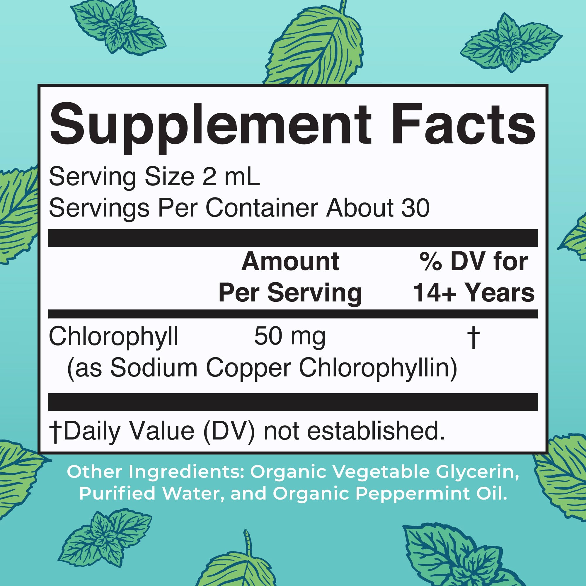 MaryRuth Organics Chlorophyll Liquid Drops | Clean Label Project Certified® | Vegan | Non-Diluted Liquid Chlorophyll| Mulberry Derived Supplement for 14+ | Non-GMO | Delicious Minty Flavor | 2 Fl Oz